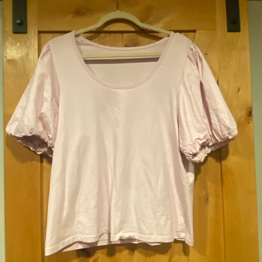 Old Navy Blush Pink Puff Sleeve Top